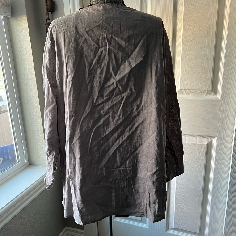 NWT Just Fashion Now Plus top linen vibes size 2X